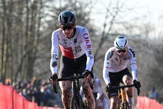 Gilles Mottiez en action lors de ses derniers championnats du monde de cyclocross